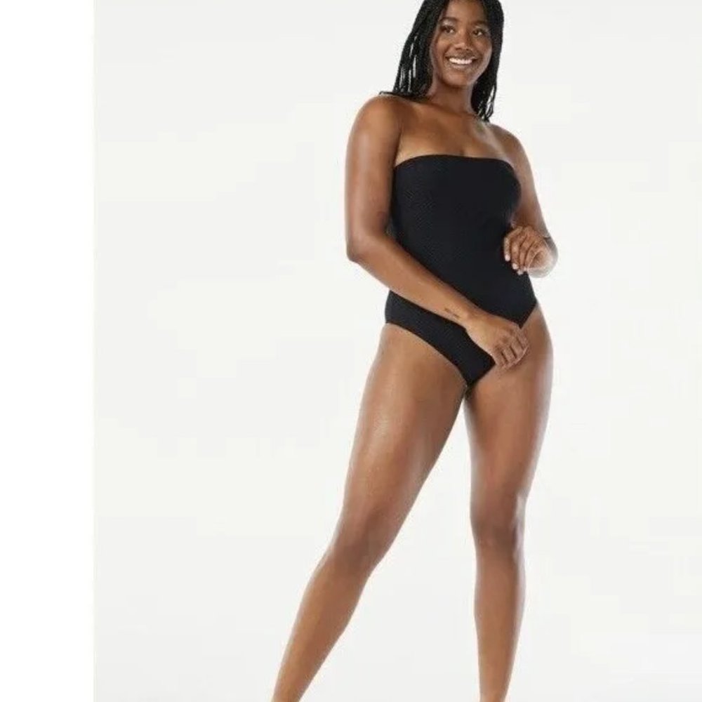 Love & Sports XXL (20) one piece strapless swimsuit polyester #LS289OJ